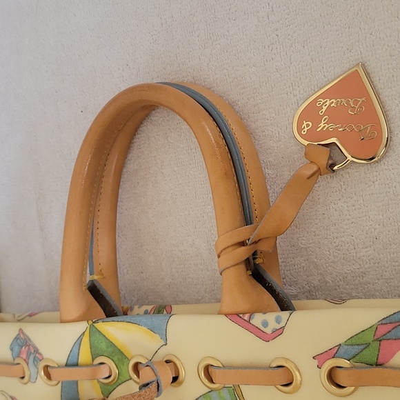 Dooney & Bourke vintage beach design coated canvas handbag - Picture 9 of 16